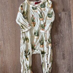 Milkbarn Cream One Piece with Plant Design